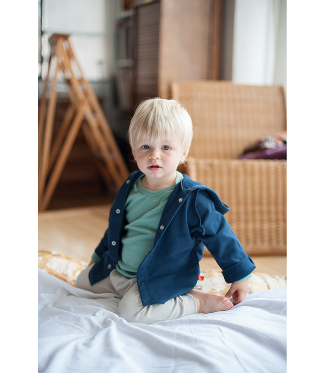 Baby jacket black organic sweatshirt black - 86-92