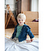 Baby jacket organic sweatshirt navy blue 50/56