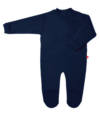 Limo basics Baby body / pyjama suit organic cotton dark blue 46 cm