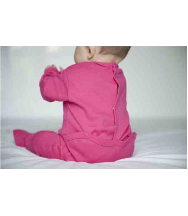 Pyjama blauw met voetjes bio katoen maat 46