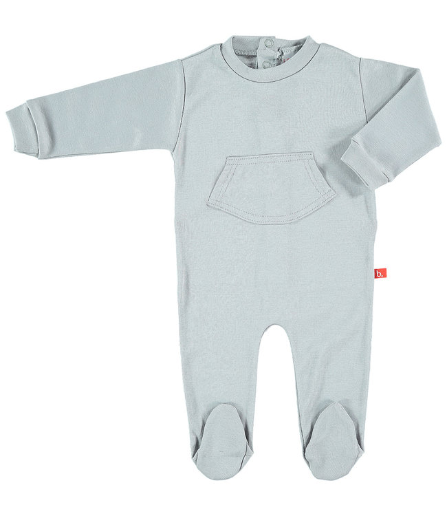 Baby body / pyjama suit organic cotton grey 46