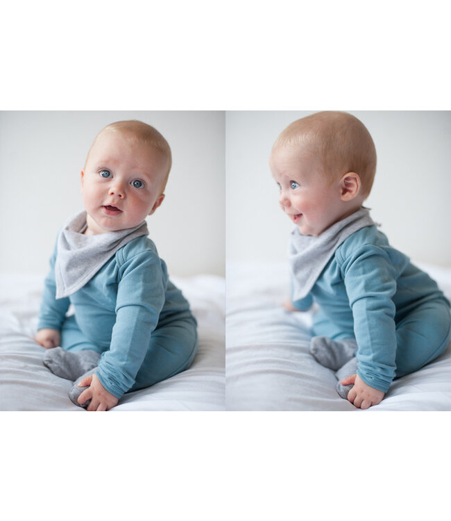 Baby body / pyjama suit organic cotton grey 46