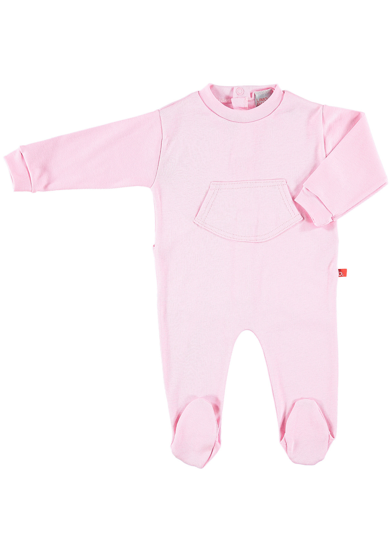 Limo basics Baby body / pyjama suit pink organic cotton