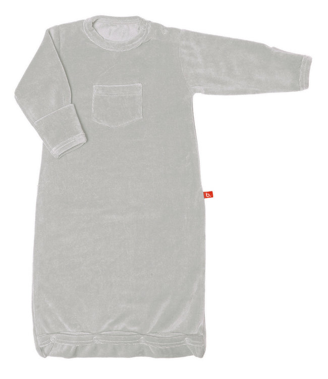 Baby sleeping bag grey velour 0-4 months