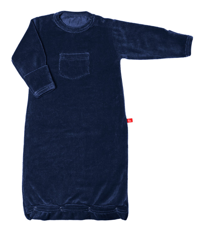 Baby slaapzak velours 0-4 m / 55cm - donkerblauw