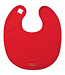 Baby bib round organic cotton red 2-6 months