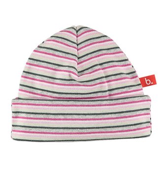 Limo basics Baby hat pink stripes organic cotton