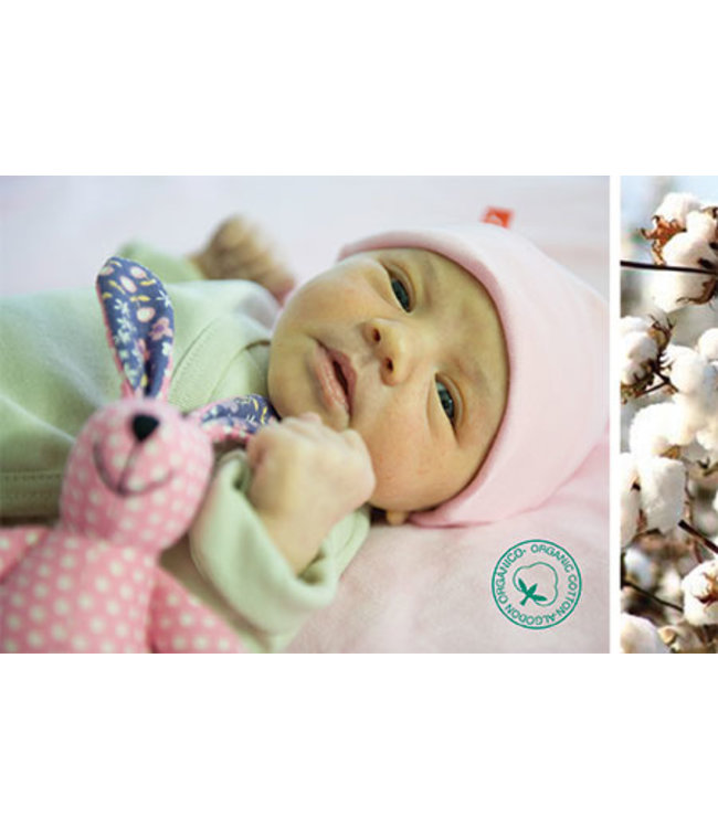 Baby hat organic cotton grey 0-3 months