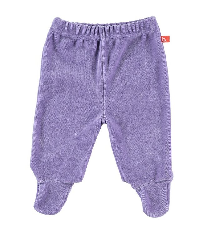 Baby trousers with feet velour lilac 62
