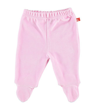 Limo basics Baby trousers with feet velour pink 62