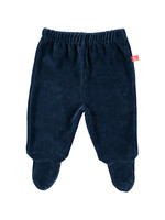 Limo basics Baby trousers with feet velour dark blue 56