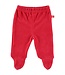 Baby trousers with feet velour red 62