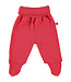 Broek met voet biologisch katoen rood 62