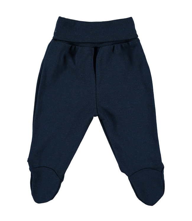 Broek met voet  biologisch katoen donkerblauw maat 46, 50, 62, 68