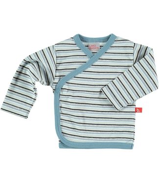Limo basics Kimono cotton blue stripes shirt longsleeve 56