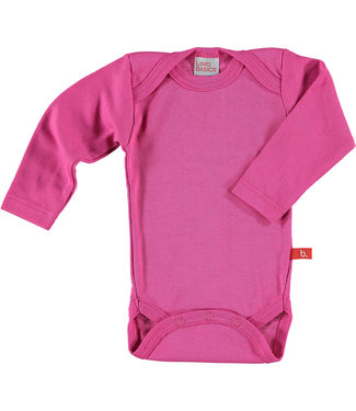 Limo basics Romper lange mouw bio katoen fuchsia 74