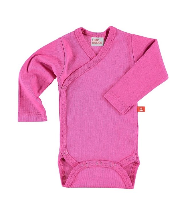 Body long sleeve organic cotton 50cm fuchsia