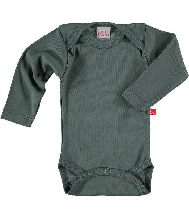 Body organic cotton long sleeve dark grey 80