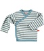 Limo basics Baby trui overslag blauw-wit-grijs gestreept