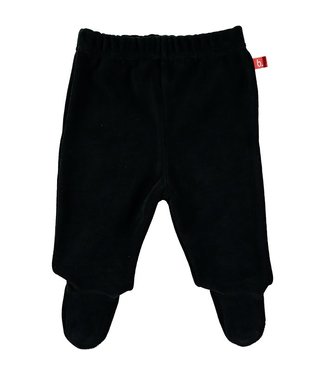 Limo basics Baby trousers with feet velour black 50