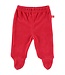 Baby trousers with feet velour red 50