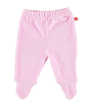 Limo basics Baby trousers with feet velour pink 56