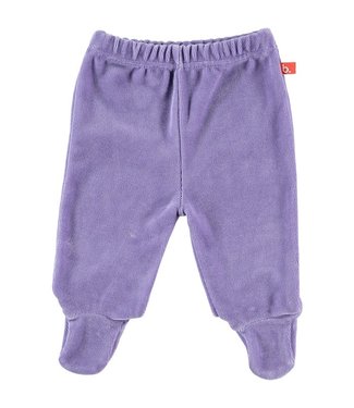 Limo basics Baby trousers with feet velour lilac