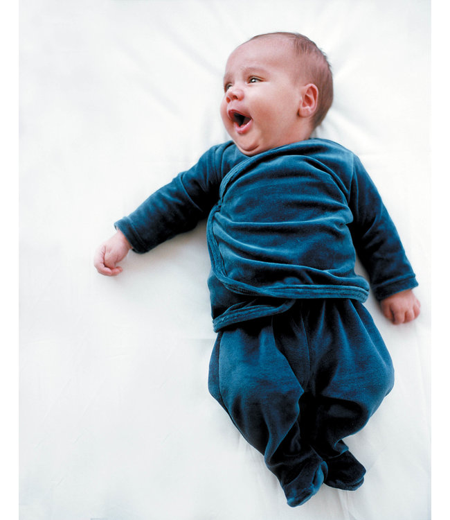 Baby trousers with feet velour lilac