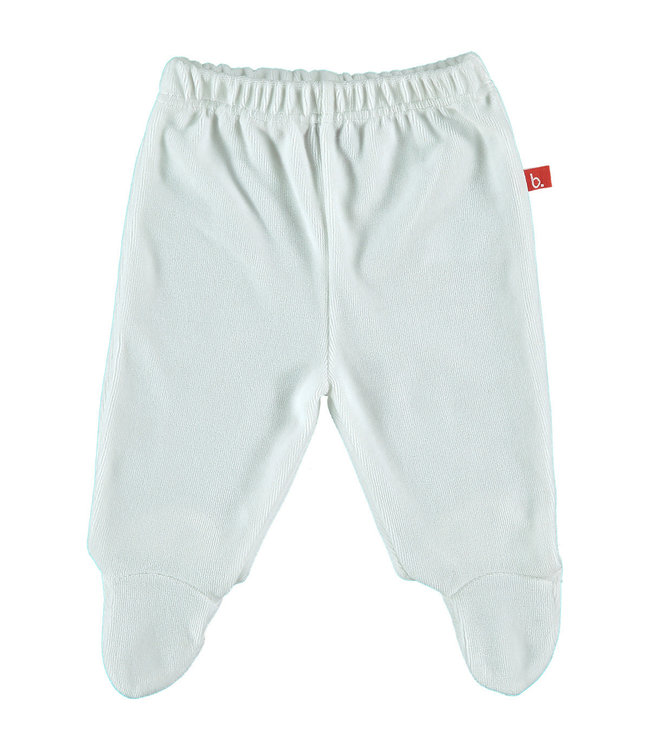 Baby trousers with feet white velour 56