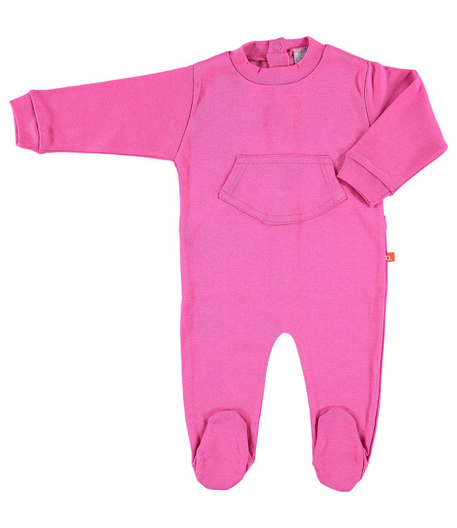 Boxpakje / pyjama met voet biologisch katoen fuchsia 62/68