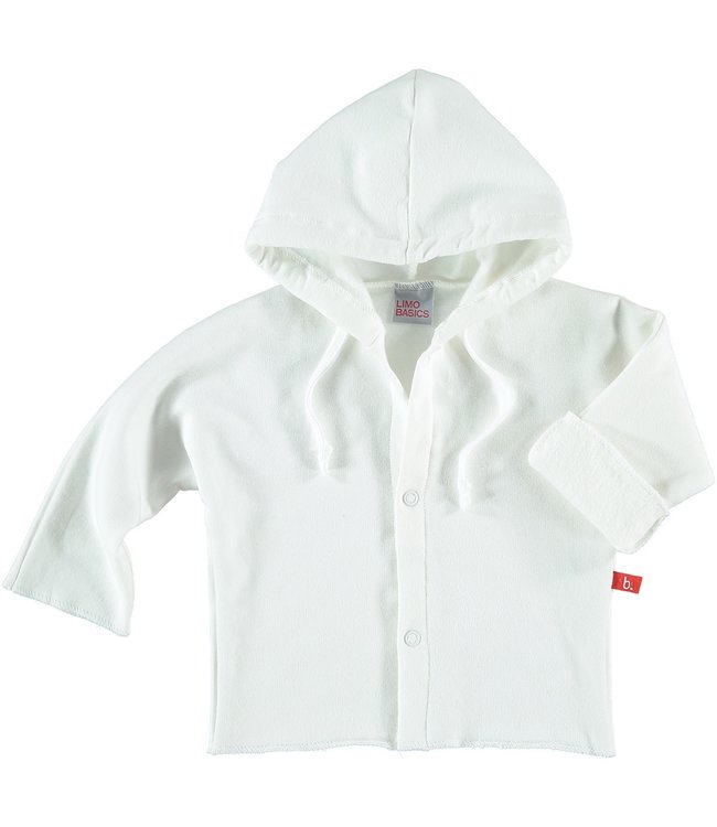 Baby jacket organic sweatshirt white 50-56