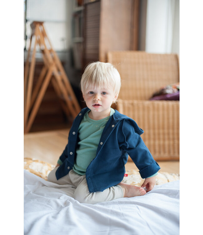 Baby vest bio sweatstof wit div. maten