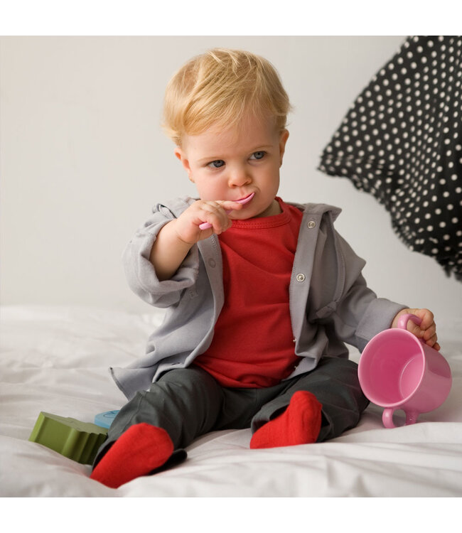 Baby vest bio sweatstof wit div. maten