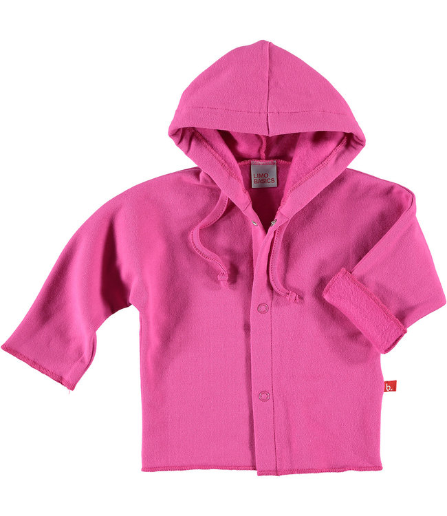 Vest biologisch sweatstof fuchsia 86-92 Limobasics