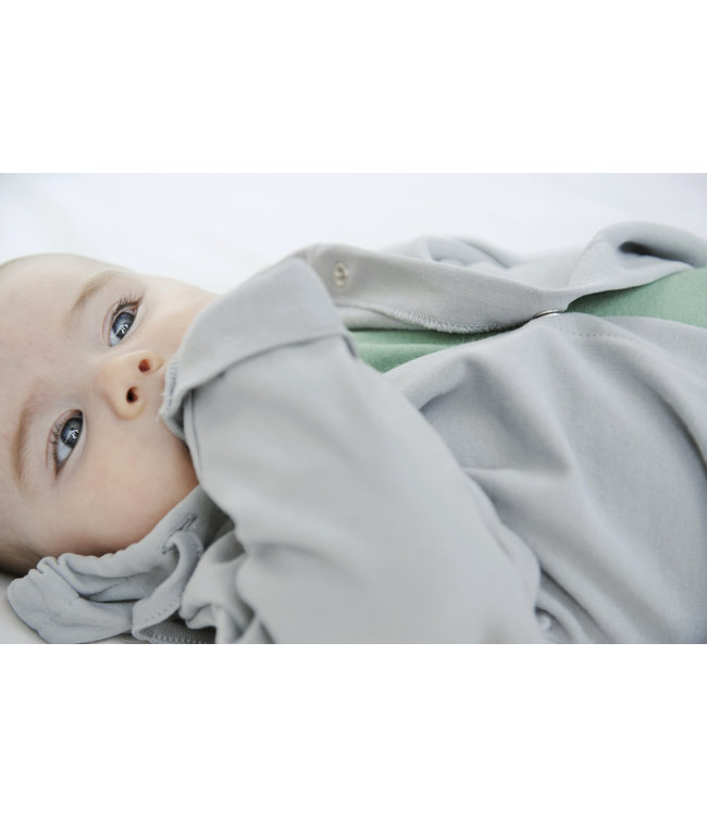 Baby jacket organic sweatshirt olive green 62-68
