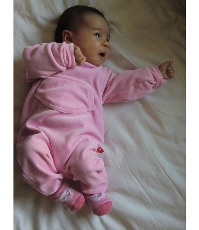 Boxpakje/pyjama biologisch velours antraciet 74-80