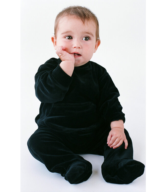 Boxpakje/ pyjama biologisch velours grijs 62-68