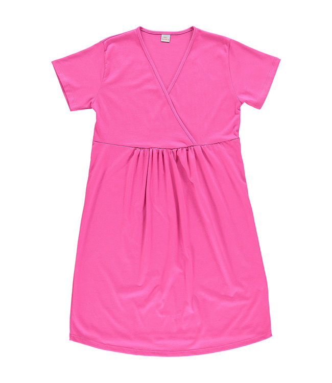 Maternity nightgown organic cotton fuchsia