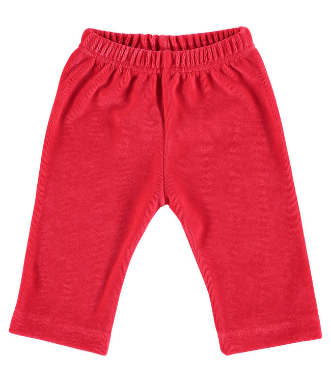Baby trousers red velour 74-80