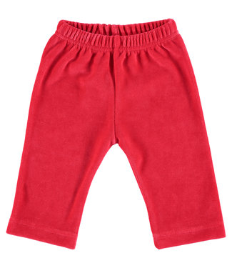 Limo basics Baby trousers velour red 50-56, 62-68, 74-80