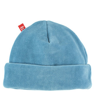 Limo basics Baby hat velour 0-3 months denim blue