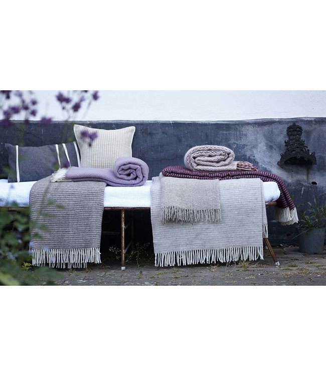 Plaid eco lambswool Ralph Ivory 200 x 130 cm