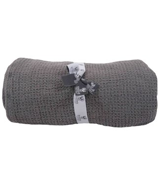 Klippan Waffle blanket cotton grey 240x150cm