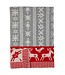 Plaid eco wol Lappland rood-grijs 180x130cm