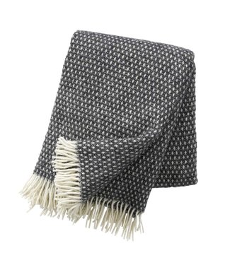 Klippan Plaid wol Knut donkergrijs 200x130 cm