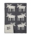 Blanket eco wool moose darkgrey-white Klippan