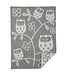 Crib blanket owl grey- eco wool Klippan