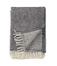 Plaid wol Velvet grijs en ecru 200x130 cm