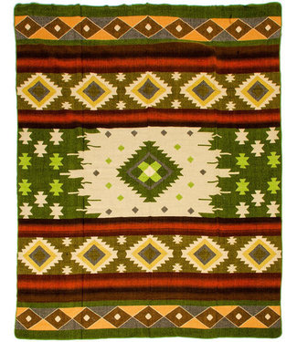 Ecuafina Plaid alpaca wool 190x225 cm - Quilotoa Green