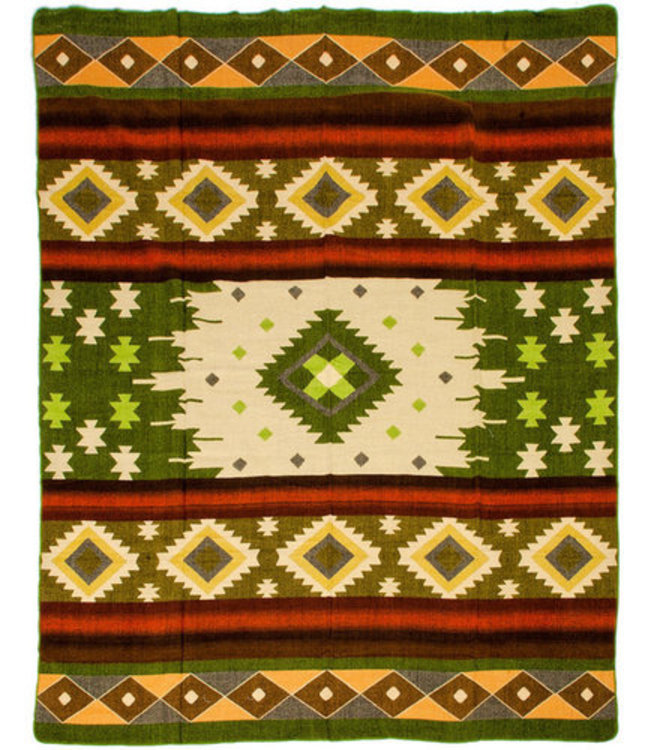 Plaid alpaca wool 190x225 cm - Quilotoa Green